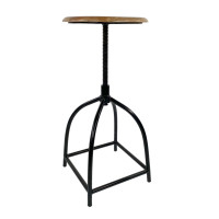 Drehhocker Set 2 Stück Barhocker Hocker Drehstuhl höhenverstellbar Liverpool Holz Metall-Gestell