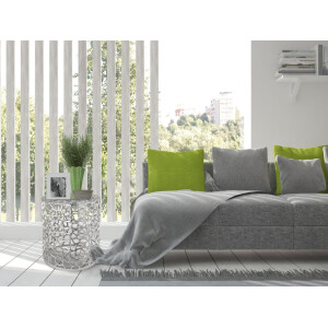 Beistelltisch Metall Dekotisch ø 40 x 46 cm rund Agadir silber Aluminium Korallen-Design