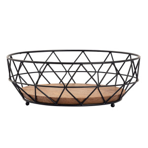 Obstschale Metall Brotkorb rund Neo ø 28 cm H 10 cm Obstkorb Metall schwarz