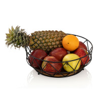 Obstschale Metall Brotkorb rund Neo ø 28 cm H 10 cm Obstkorb Metall schwarz