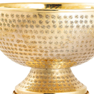 Flaschenkühler Weinkühler Metall ø 29 cm Sektkühler rund gold Eiskühler Champagnerkühler