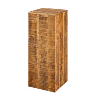 Blumensäule 27x27 H50 o. 73cm Blumen Hocker Holz Pflanzenständer Beistelltisch quadratisch Mangoholz