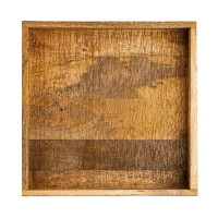 Serviertablett Holztablett 40x40cm Tablett Holz Serviertablett Deko Tablett quadratisch aus Mangohol