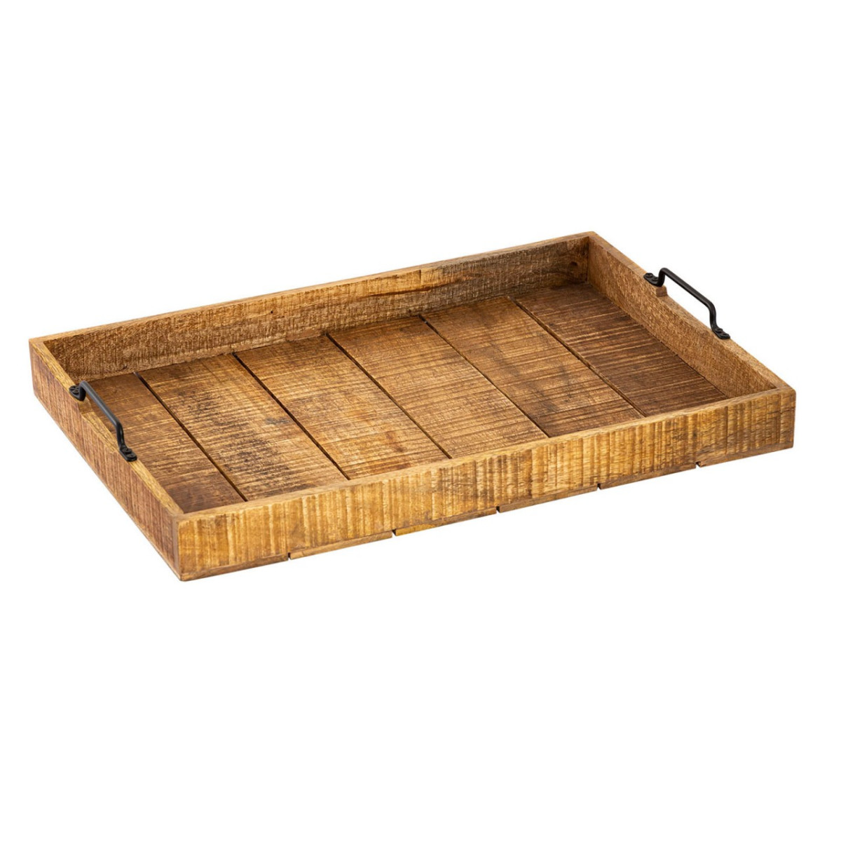 Holztablett Serviertablett XXL 57x39cm Tablett Holz Deko Tab