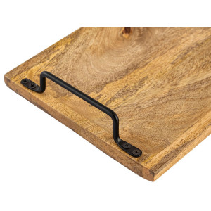 Serviertablett Holztablett Tablett Holz 50x20cm Servierbrett Deko Tablett Mangoholz massiv