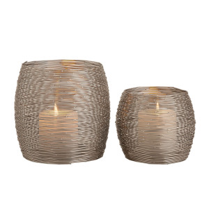 Teelichthalter 12-teilig Set 2 x 6 VE Windlichter Kerzenständer Paris silber Kerzenhalter