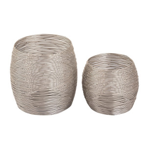 Teelichthalter 12-teilig Set 2 x 6 VE Windlichter Kerzenständer Paris silber Kerzenhalter