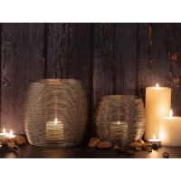 Teelichthalter 12-teilig Set 2 x 6 VE Windlichter Kerzenständer Paris silber Kerzenhalter
