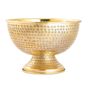 Flaschenkühler Weinkühler 4-teilig Metall ø 29 cm Sektkühler rund  gold Eiskühler Champagner