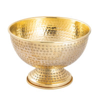 Flaschenkühler Weinkühler 4-teilig Metall ø 29 cm Sektkühler rund  gold Eiskühler Champagner