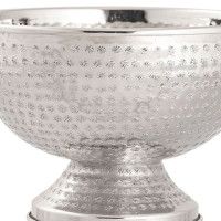 Flaschenkühler Weinkühler 4-teilig Metall ø 29 cm Sektkühler rund silber Eiskühler Champagner