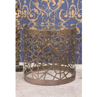 Beistelltisch aus Metall in bronze lackiert13252 Ablage aus Sicherheitsglas, montiert
