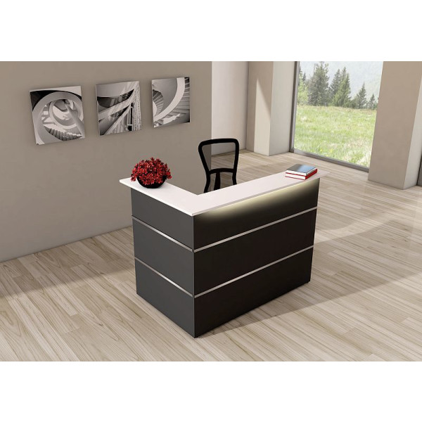 Kerkmann Design-Theke Eck-Theke Atlantis 2 Anthrazit Eck-Element  (B)1470x(T)920x(H)1080mm