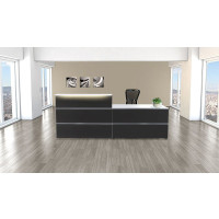 Kerkmann Design-Theke Theke Atlantis  2 Anthrazit niedriges Modul (B)2750x(T)820x(H)750mm