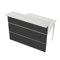 Kerkmann Design-Theke Theke Atlantis  2 Anthrazit niedriges Modul (B)2750x(T)820x(H)750mm