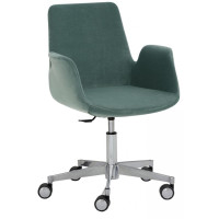 Mayer Sessel myHELIOS 2010 Chrom Vivo 30 610 petrol Teppichbodenrollen mit Chromrücken
