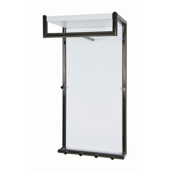 Wandgarderobe chrom dunkelweiss 40x80x30cm