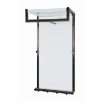 Wandgarderobe chrom dunkelweiss 40x80x30cm