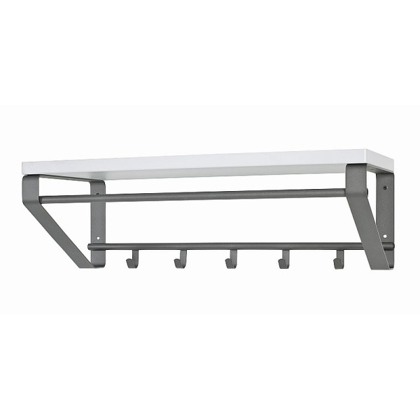 Wandgarderobe anthrazit weiss 70x30x23cm