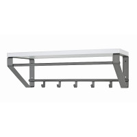 Wandgarderobe anthrazit weiss 70x30x23cm