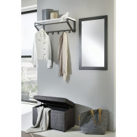 Wandgarderobe anthrazit weiss 70x30x23cm