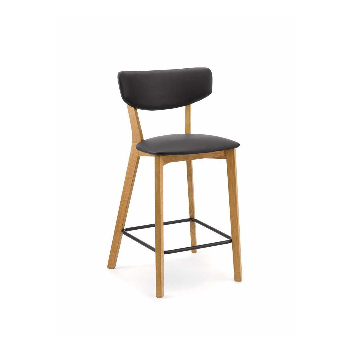 Design Barhocker Hocker Lea 2 Gestell Holz Kunstleder