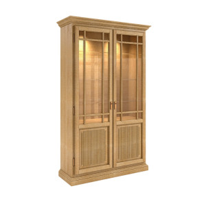 Vitrine Standvitrine Duett 2-türig B 112 cm Pinie massiv