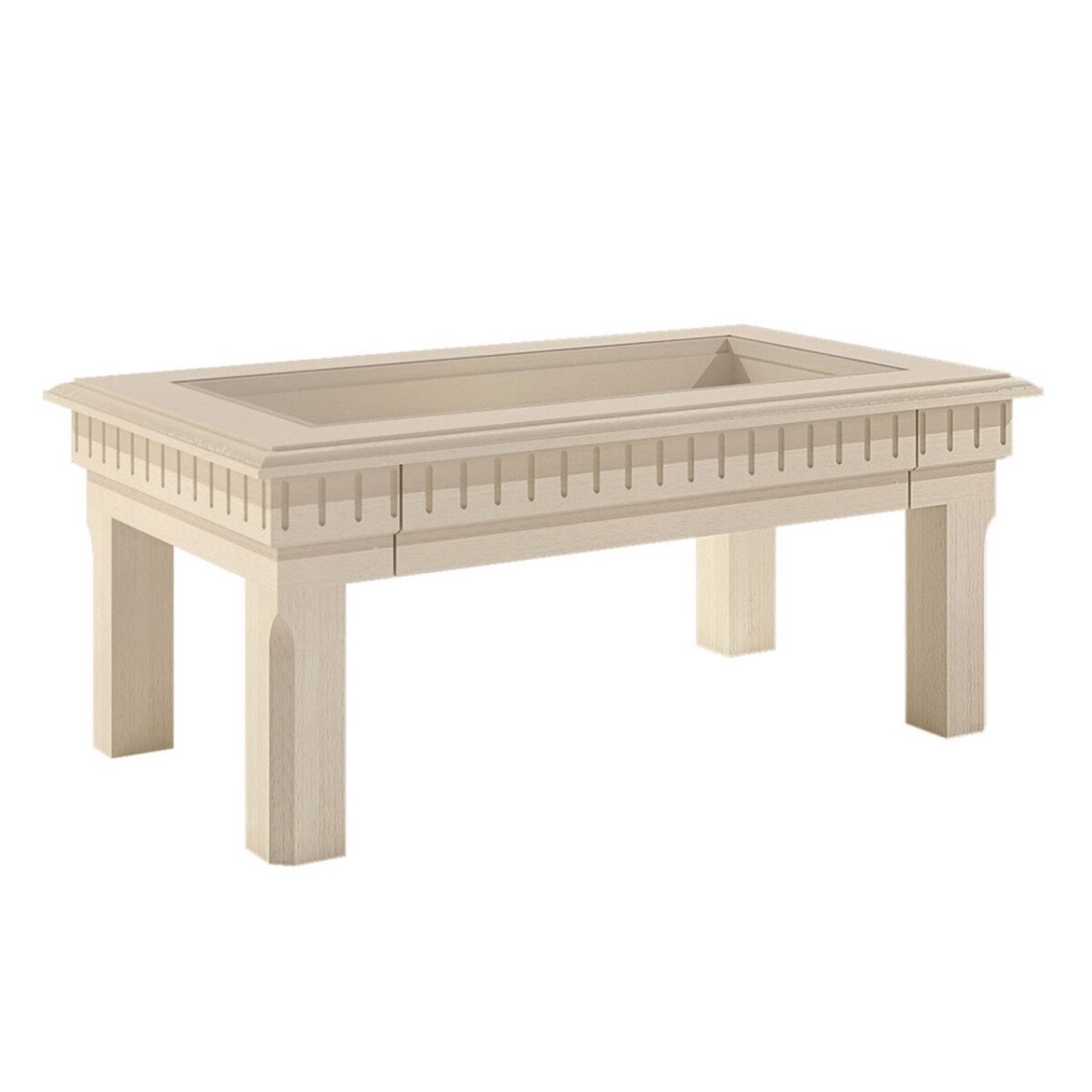 Couchtisch rechteckig 120x70 cm Duett mit Glasplatte und Sch