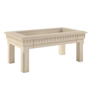 Couchtisch rechteckig 120x70 cm Duett mit Glasplatte und Schubkasten Pinie  lipizanonmassiv