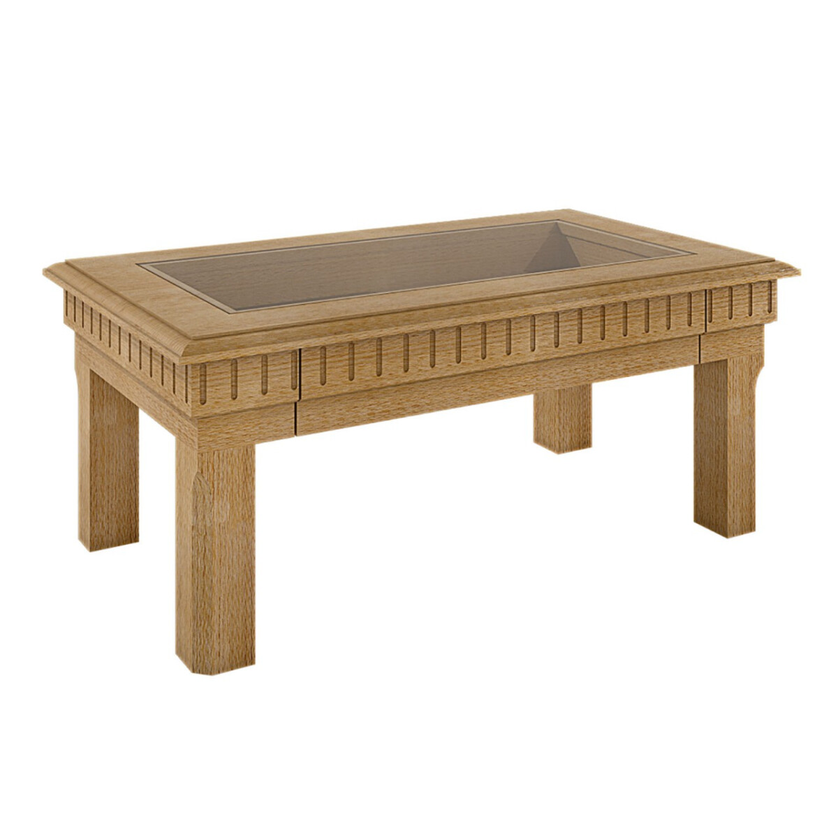 Couchtisch rechteckig 120x70 cm Duett mit Glasplatte und Sch