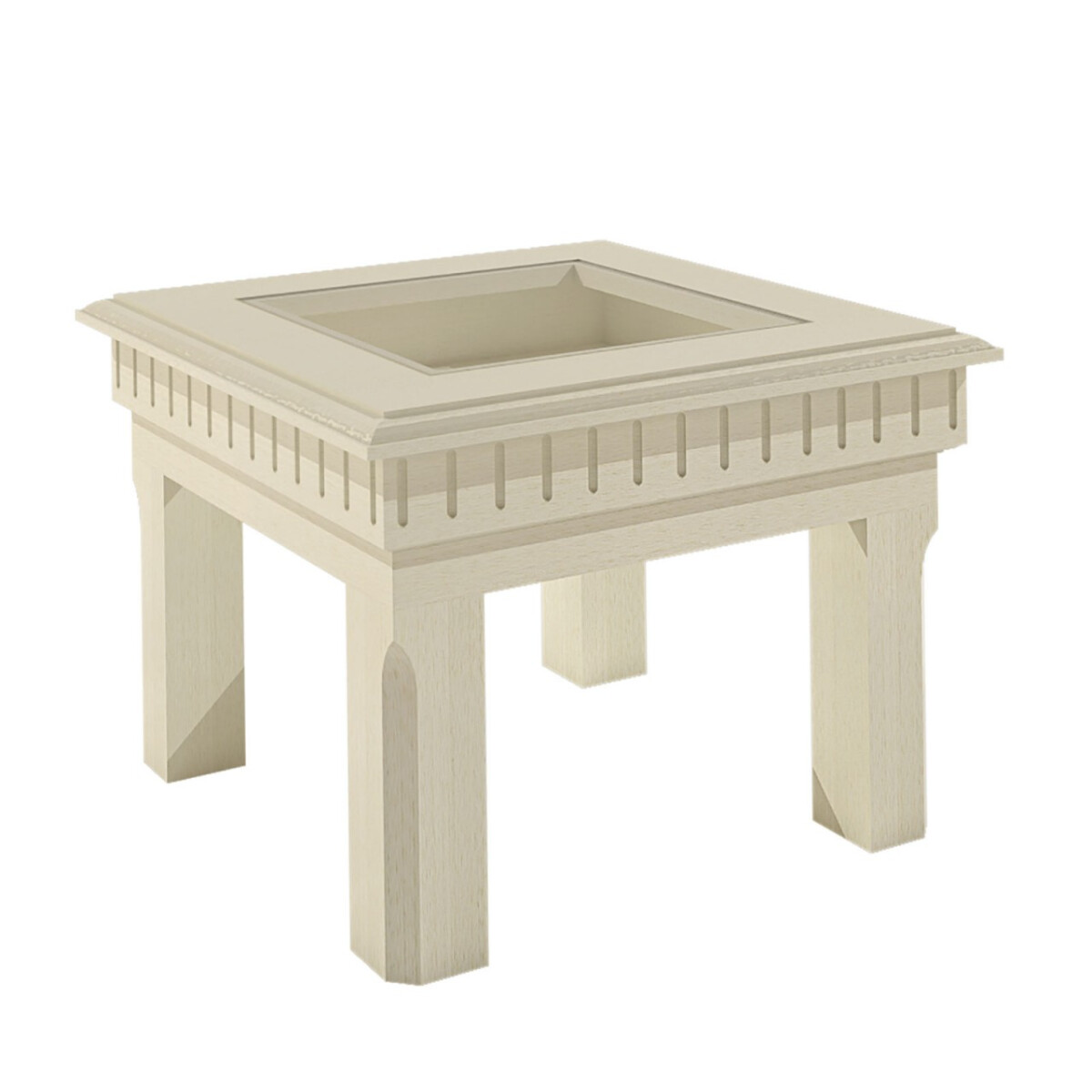 Couchtisch Beistelltisch quadratisch 70x70 cm mit Glasplatte