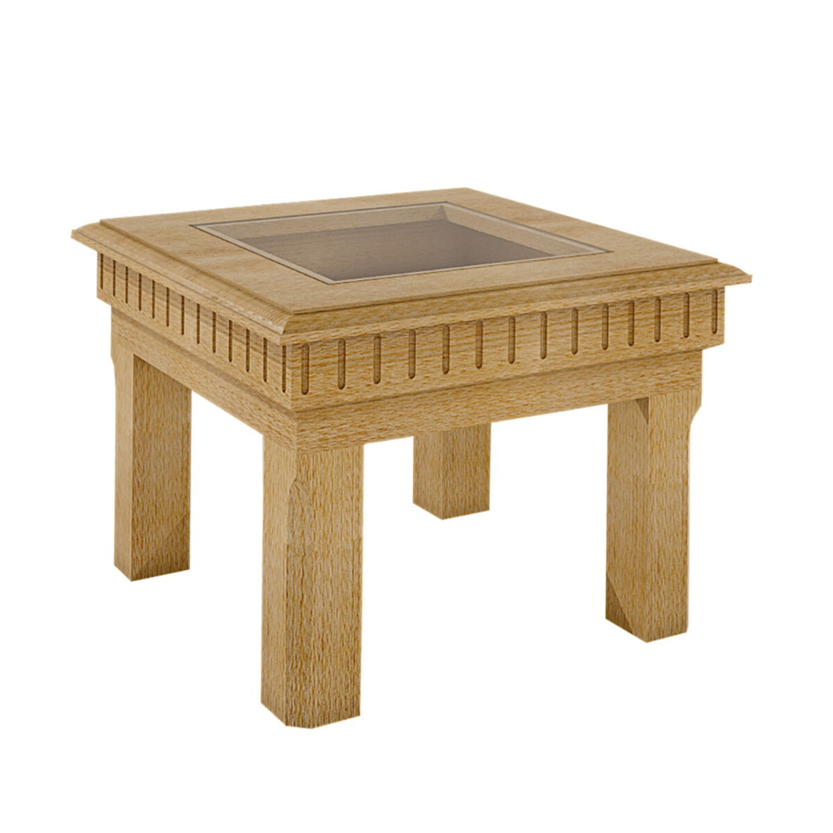 Couchtisch Beistelltisch quadratisch 70x70 cm mit Glasplatte