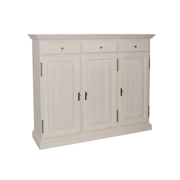 Highboard Hochanrichte Duett 3 Türen 3 Schubladen Pinie massiv
