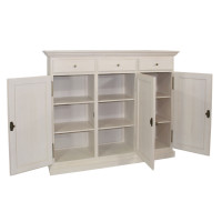 Highboard Hochanrichte Duett 3 Türen 3 Schubladen Pinie massiv
