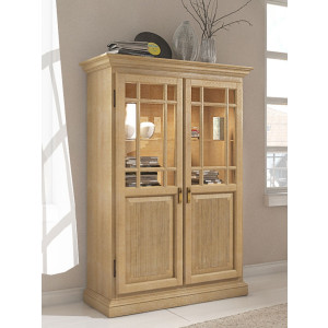 Vitrine Highboard Büfett 2-türig Duett B 112 H 160 cm Pinie massiv