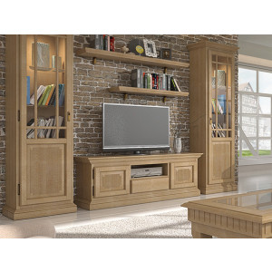 TV Lowboard Fernsehschrank Duett B 153 H 62 cm 2 Türen 1 Schublade Pinie massiv