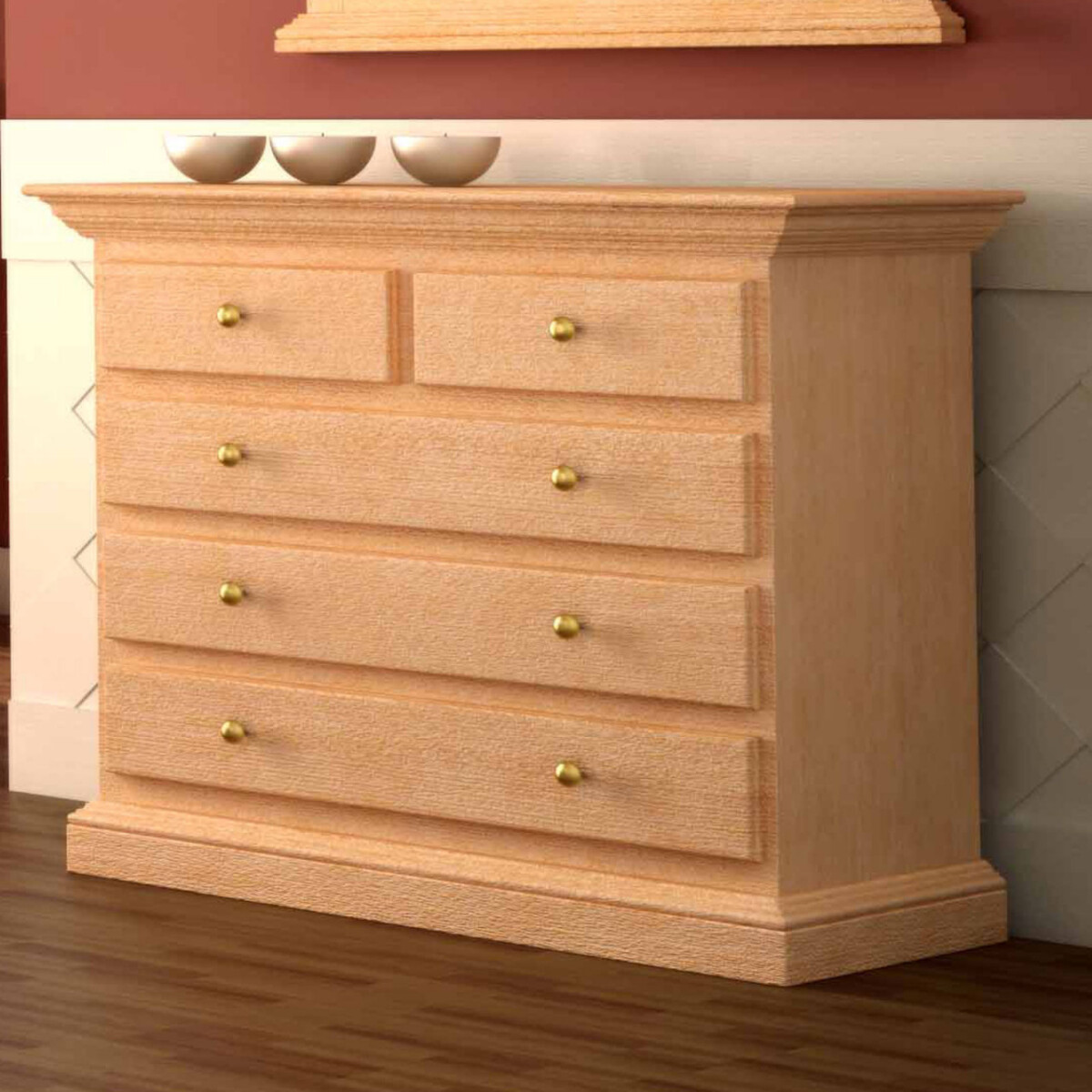 Kommode Sideboard Duett B 101 H 88 cm 5 Schubladen Pinie mas