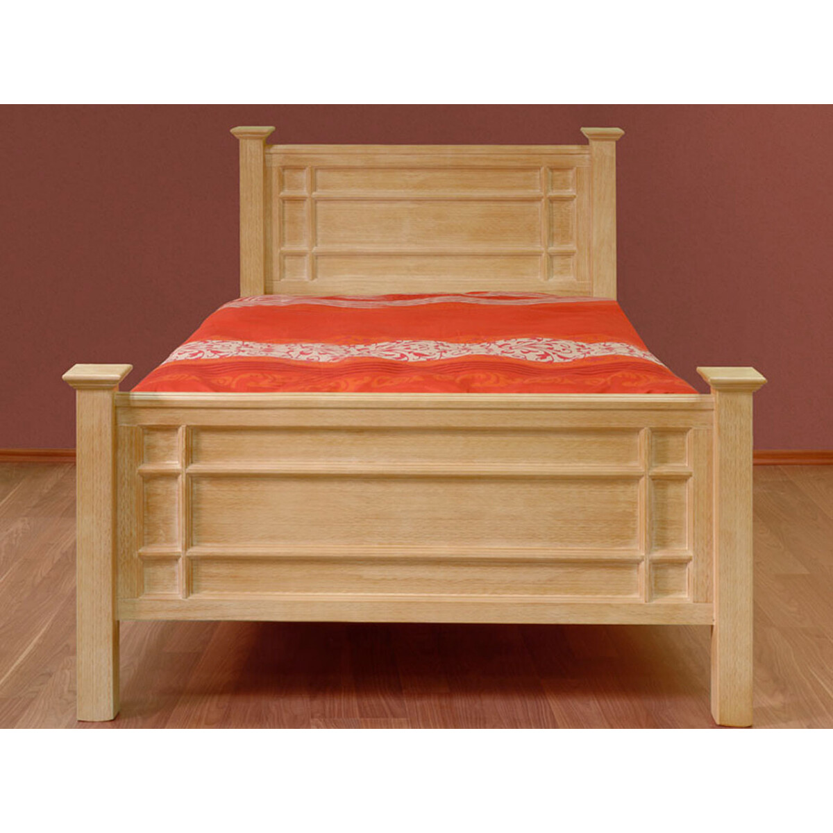 Bett Massivholz Duett 100 x 200 cm Pinie karamell