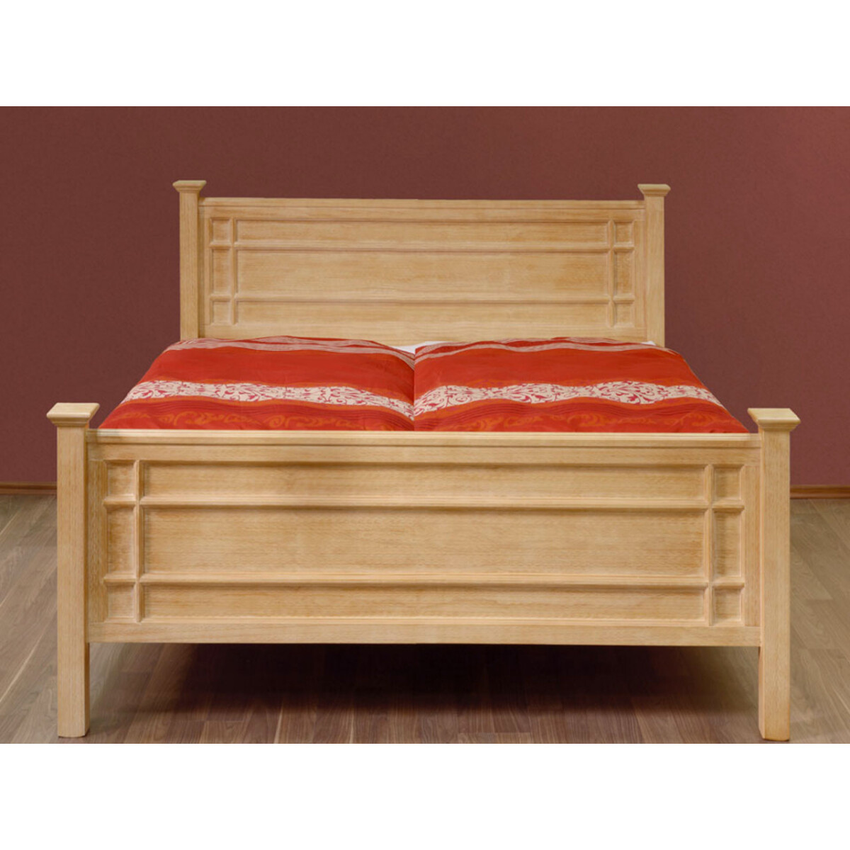 Bett Massivholz Duett 160 x 200 cm Pinie karamell