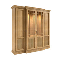 Vitrine Wohnwand 4-türig Duett 214 x 212 cm Pinie massiv