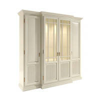 Vitrine Wohnwand 4-türig Duett 214 x 212 cm Pinie massiv