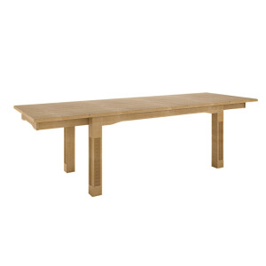 Esstisch 180x95 cm Duett feste Platte 2 Auszügen a. 50 cm Pinie karamell  massiv