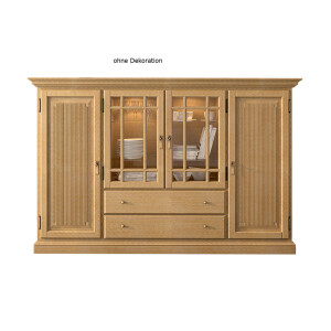 Hochanrichte Highboard Duett B 210 H 136 cm 2 Schubladen 4 Türen Pinie  karamell massiv