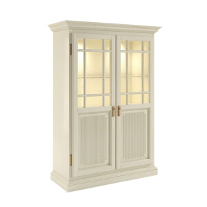 Vitrine Highboard Büfett 2-türig Duett B 112 H 160 cm Pinie lipizano massiv