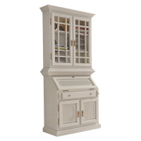 Sekretär Duett mit Aufsatz-Schrank B 103 H 212 cm Pinie massiv