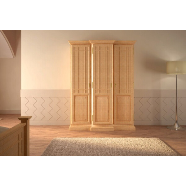 Kleiderschrank Wäsche-Schrank Duett Pinie karamell 3 Türen Breite 165 cm