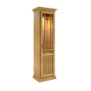 Wohnwand Wohnzimmer Schrank Set Duett 2 Vitrinen TV Schrank 2 Bücher-Regale Duett Pinie massiv
