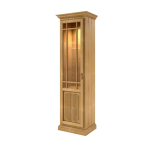 Wohnwand Wohnzimmer Schrank Set Duett 2 Vitrinen TV Schrank 2 Bücher-Regale Duett Pinie massiv