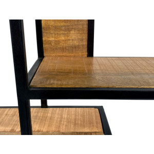 Wandregal Hängeregal Bücher Regal Bücherbord 80 x 80 x 20 cm Bolton Metall-Gestell schwarz matt