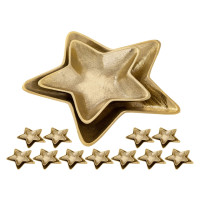 Dekoschalen Stern 12x 2er Set Masterbox Starlight gold Weihnachtsdeko Aluminium